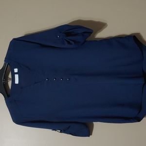 New York & Company Navy Blouse